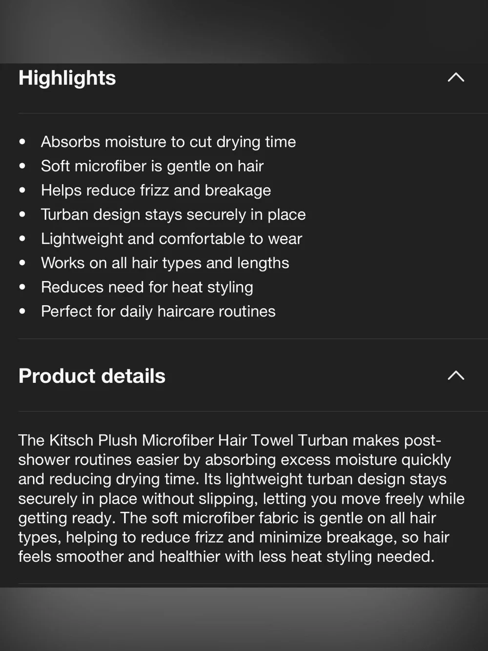 Kitsch Plush Microfiber Hair Towel